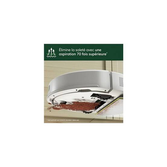 Robot aspirateur laveur Roomba 105 Combo, base AutoEmpty, LiDAR, 7000 Pa, blanc - iRobot - Image 5