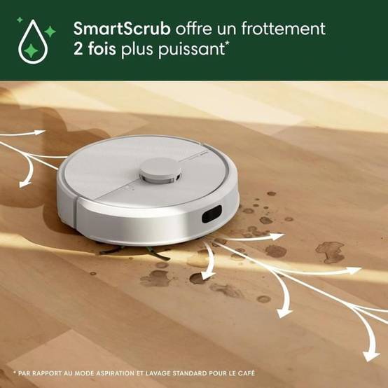Robot aspirateur laveur Roomba 105 Combo, base AutoEmpty, LiDAR, 7000 Pa, blanc - iRobot - Image 7
