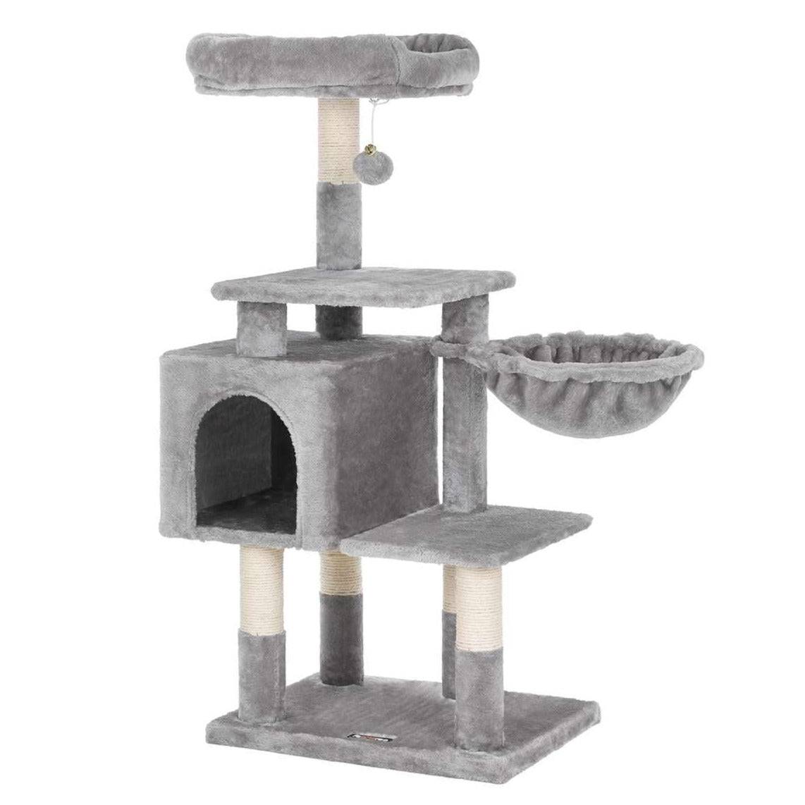 FEANDREA Arbre à Chat, Tour de Jeux de 138 cm, pour Chats Domestiques