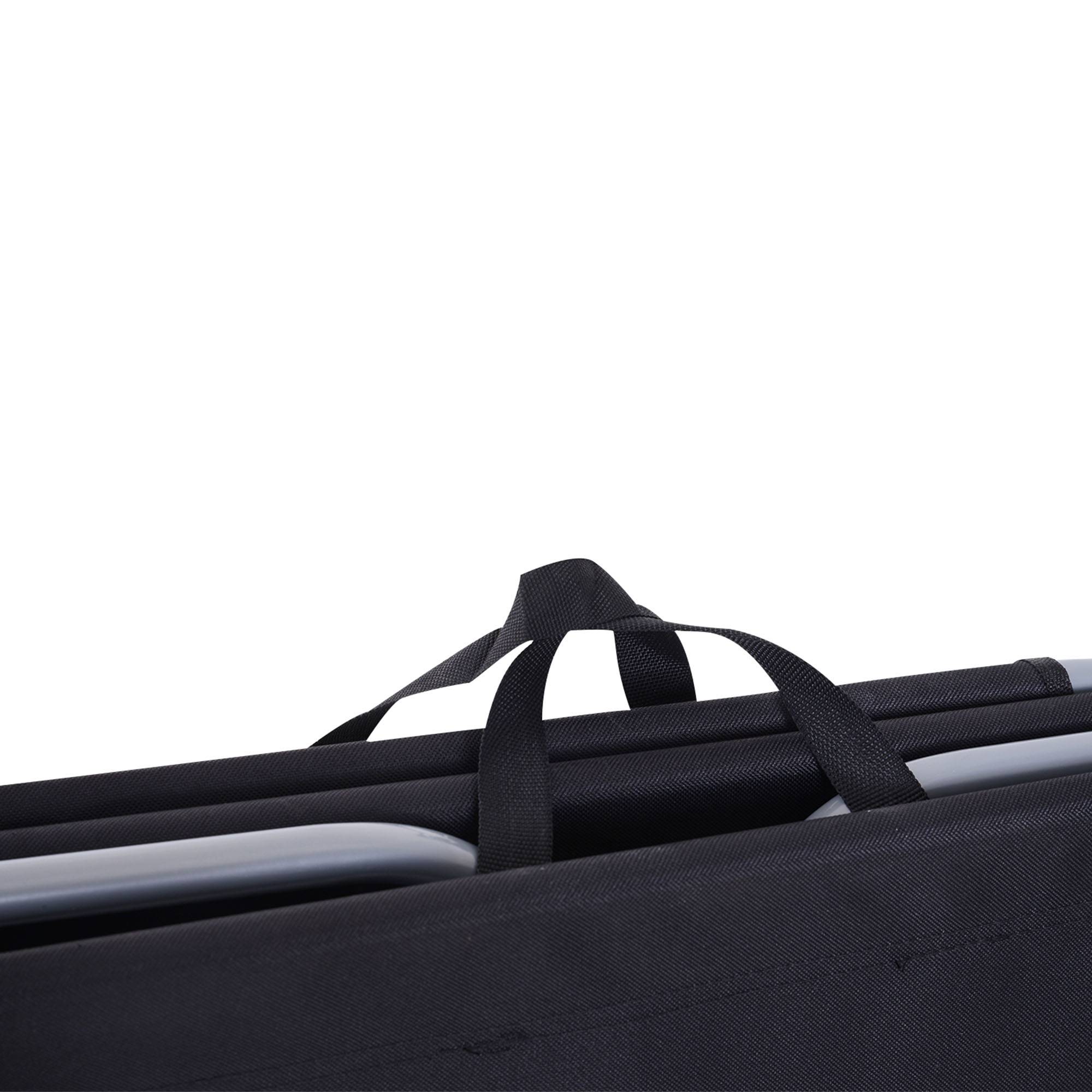 Transat de jardin pliable avec dossier réglable 5 positions, charge maximale 120 kg, pour terrasse, 187 x 55 x 24 cm, noir - Image 9