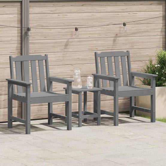 PANGIVO - Chaise de jardin HDPE Gris Clair 65,5 x 59 x 88 cm (2 pcs) - PANGIVO - Image 1