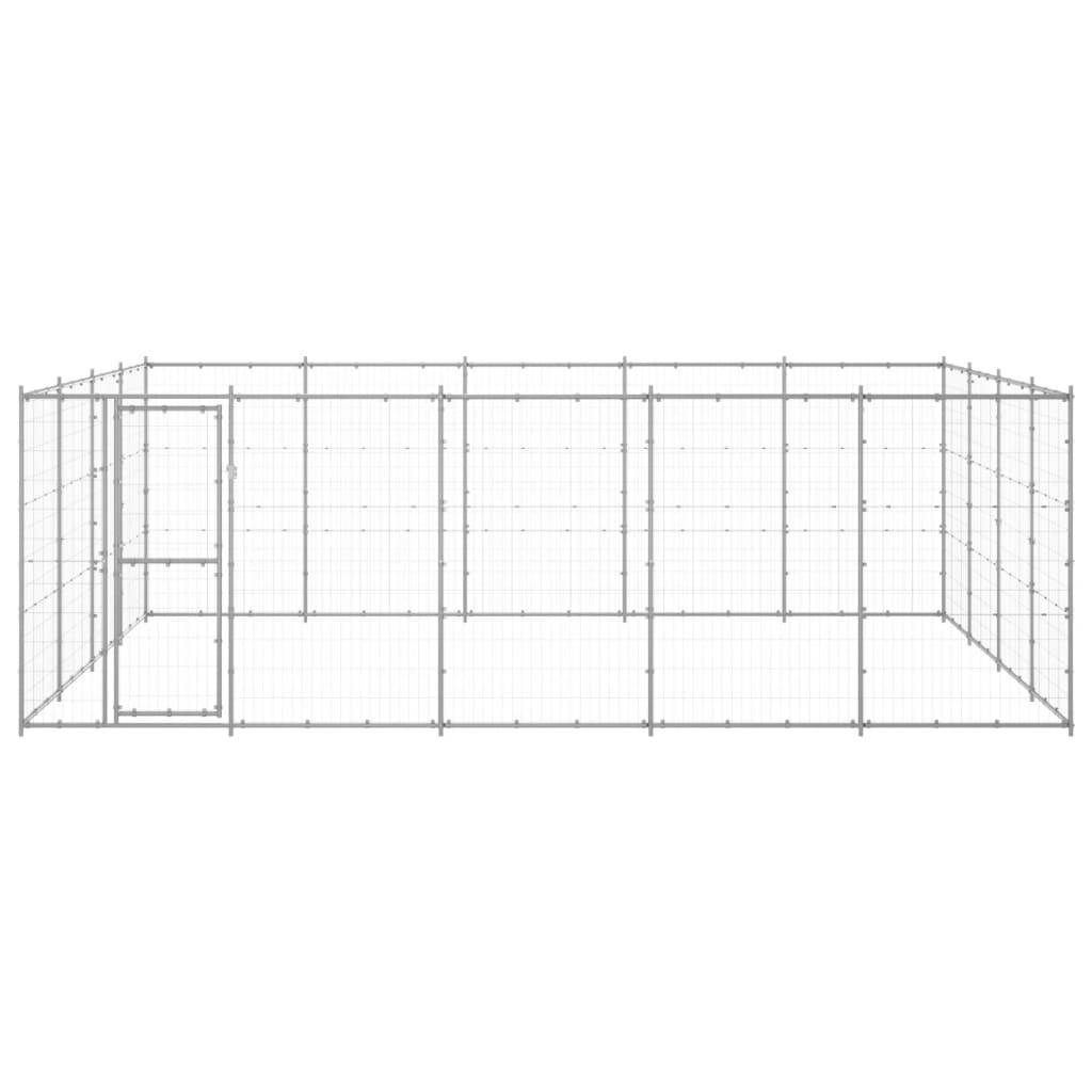 Vidaxl - Chenil extérieur Acier galvanisé 24,2 m² vidaXL 3082319 - Imagen 2