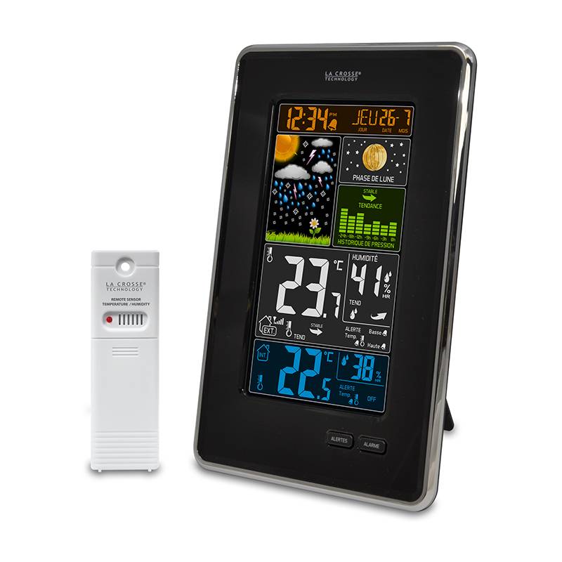 La Crosse Technology - Station Météo grand écran WS6835 Noire