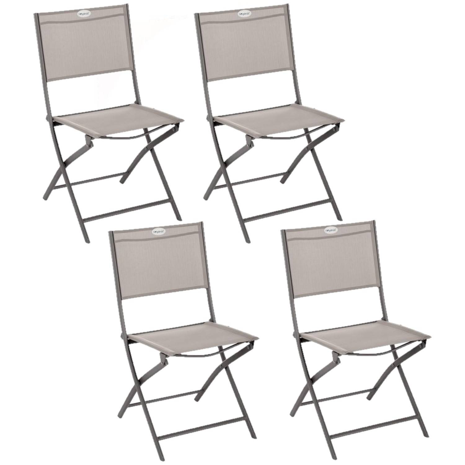 Sans Marque - Lot de 4 chaises de jardin pliables MODULA - Toilinux - Imagen 1