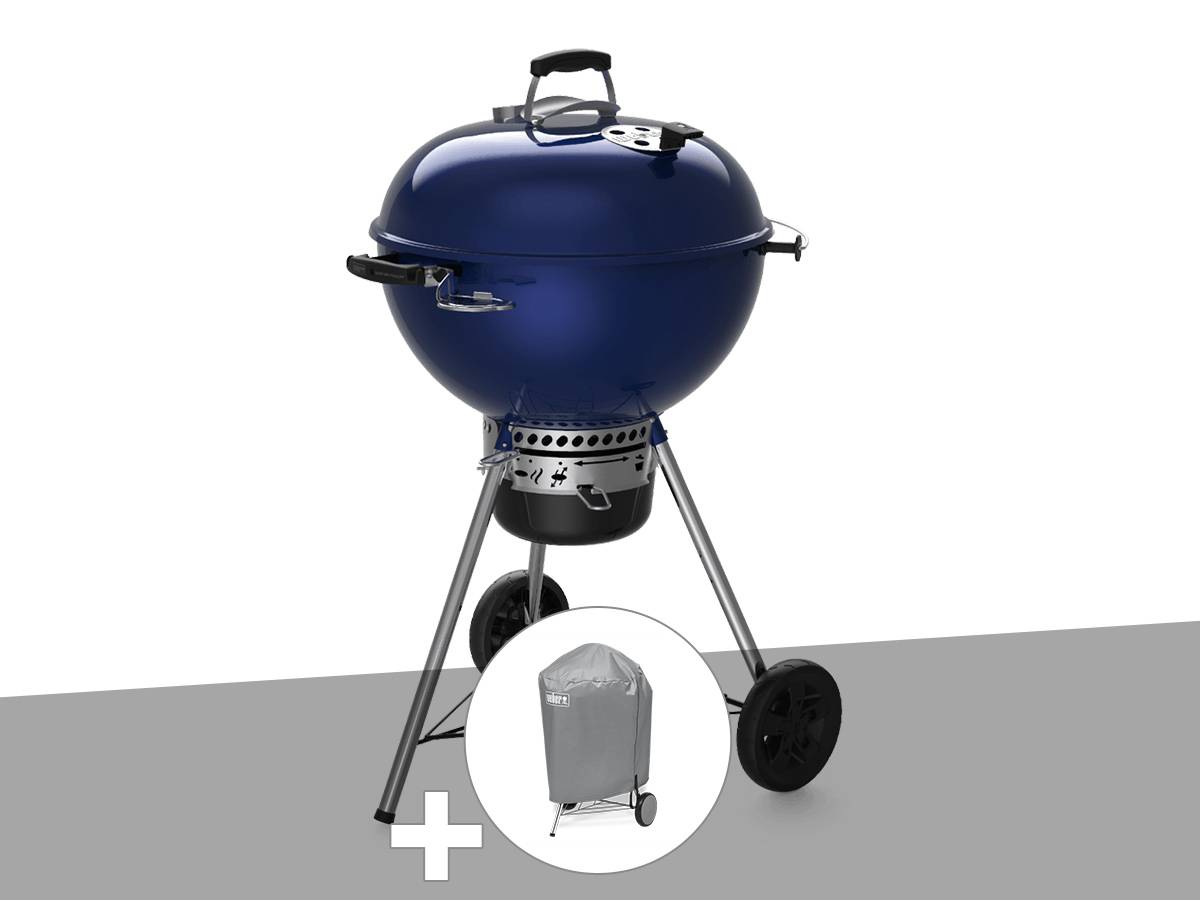 Weber - Barbecue à charbon Weber Master-Touch GBS C-5750 57 cm Deep Ocean Blue avec housse