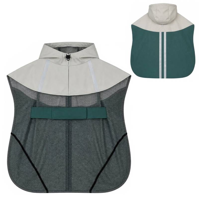 ComfortXL - Manteau imperméable pour chien en similicuir vert 88 x 59 cm réfléchissant réglable - ComfortXL Outdoor Living