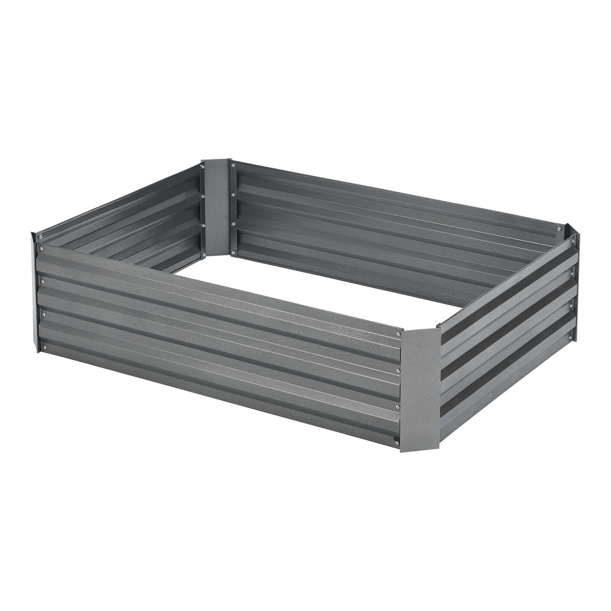 Carré potager Roermond cadre rectangulaire sans fond en acier 120 x 90 x 30 cm anthracite [en.casa] - Imagen 1