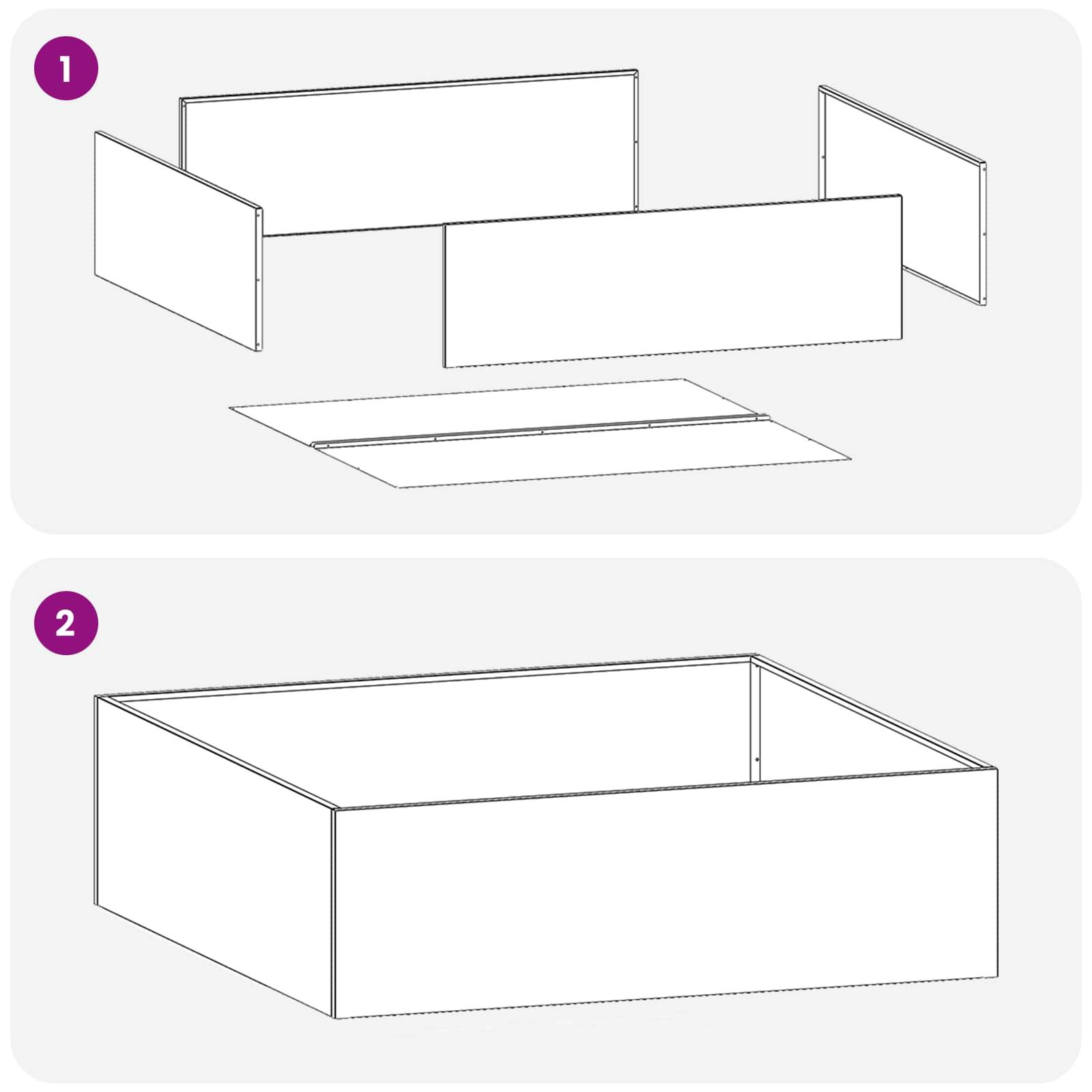 Vidaxl - Cache-pot de jardin Rouillé 80 x 80 x 20 cm Acier patiné vidaXL 8005020 - Image 9