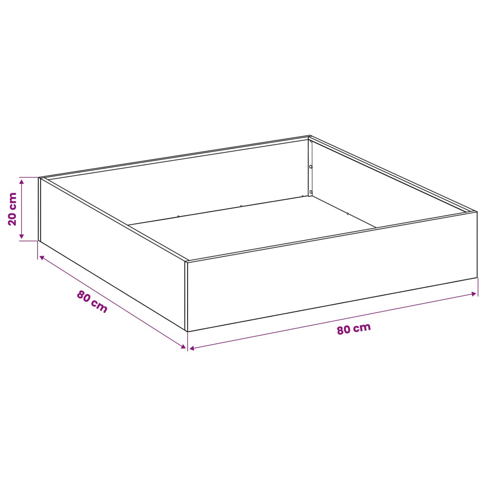 Vidaxl - Cache-pot de jardin Rouillé 80 x 80 x 20 cm Acier patiné vidaXL 8005020 - Image 3