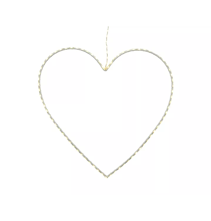 Luminéo - Marco luminoso de corazón blanco con micro LED, 38 cm - LUMINEO