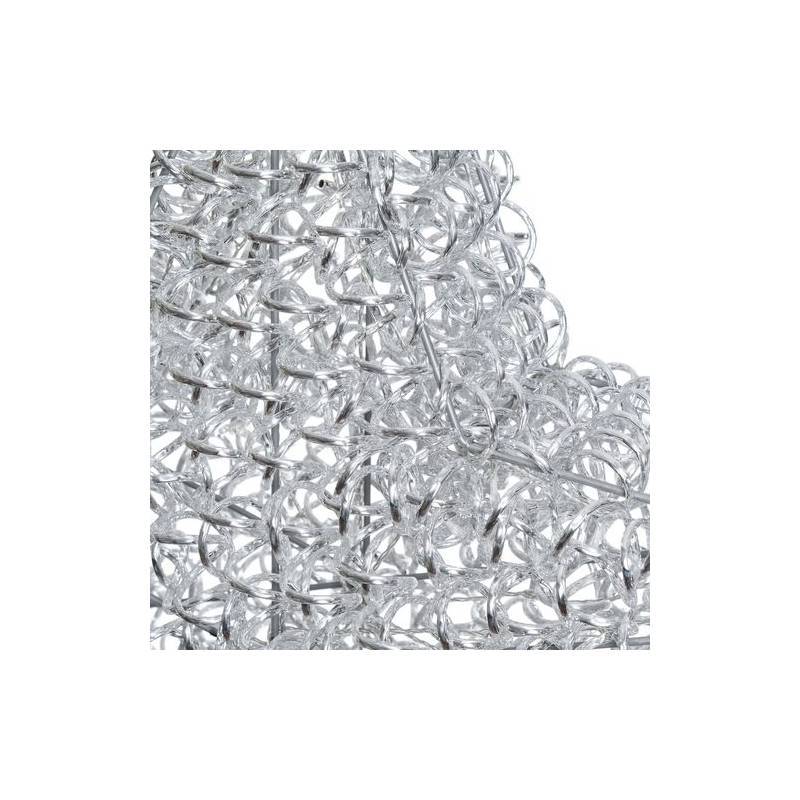 Lotti - Étoile lumineuse 3D Ø80 cm 200 LED blanc chaud fixe Aluminium tressé Argenté 31V Lotti - Imagen 7