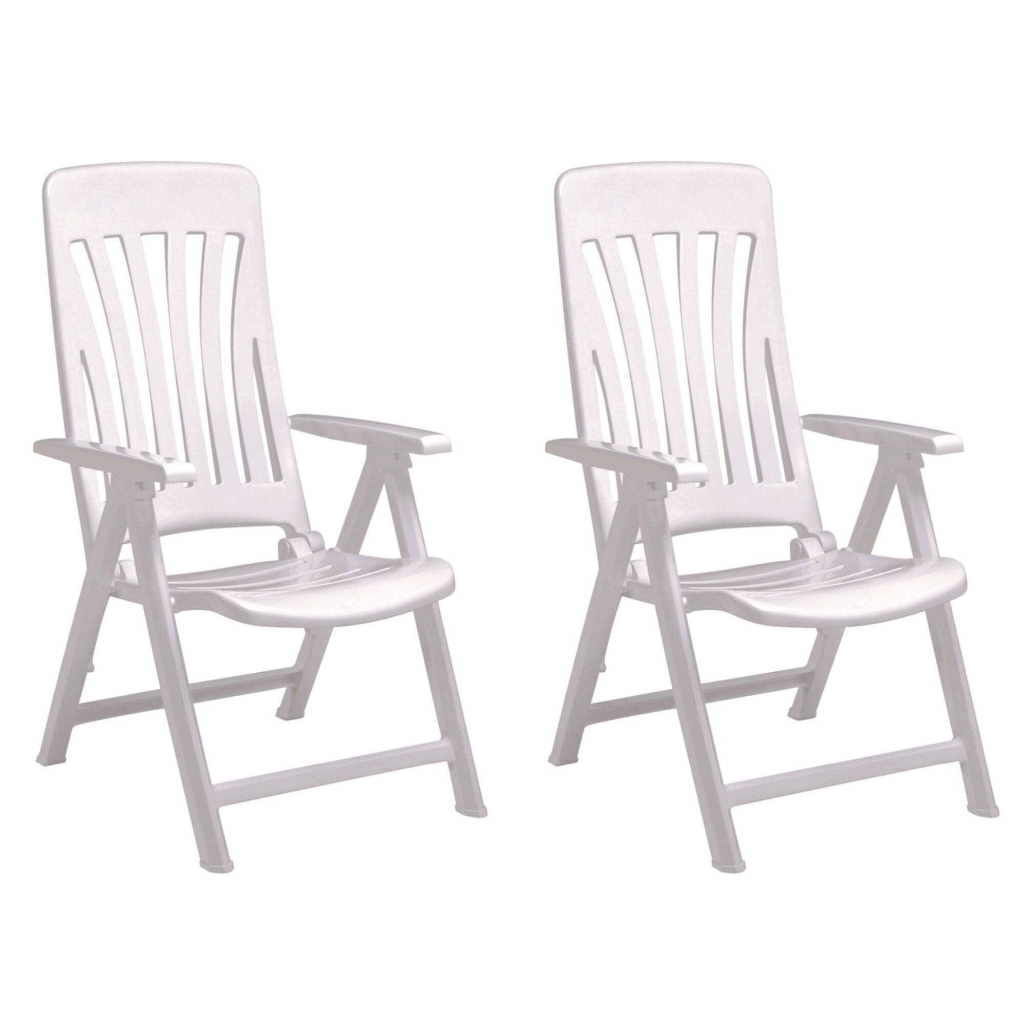 Garbar - Fauteuils inclinables Blanes garbar plastique blanc (Lot de 2) - Image 1