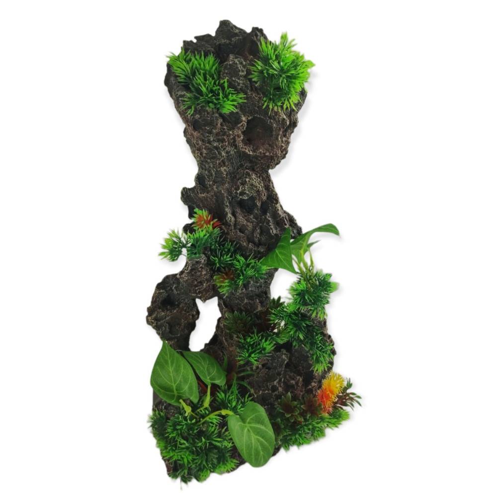 Décoration rocher et plantes 22x16x H 45cm, aquarium. - Image 2