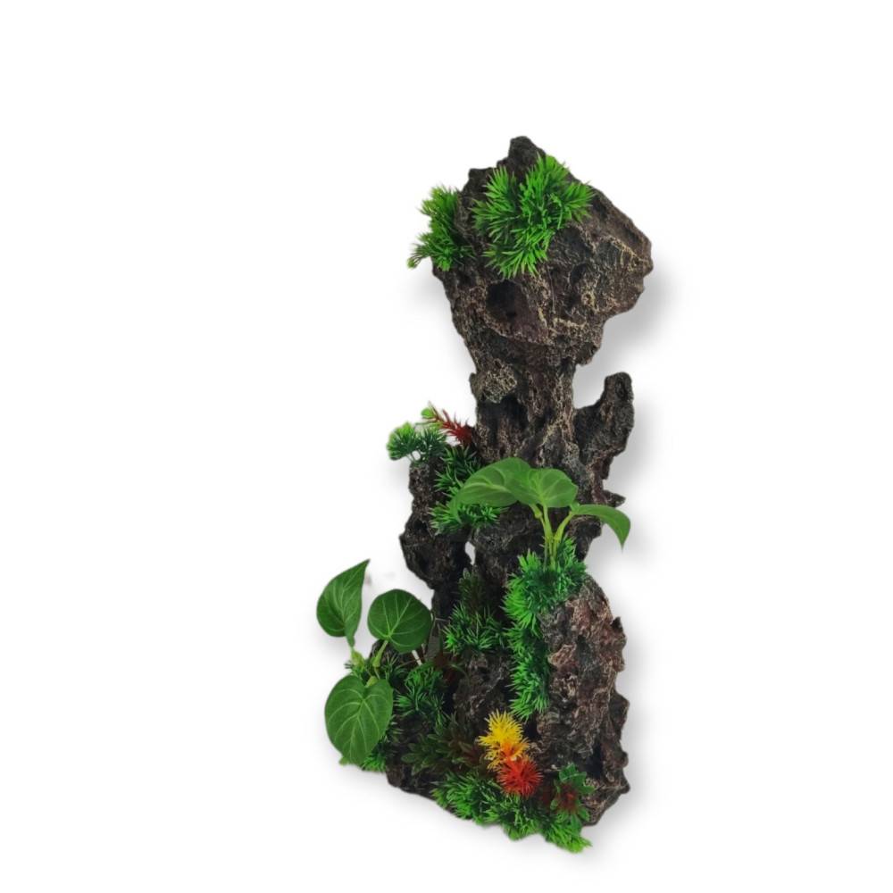 Décoration rocher et plantes 22x16x H 45cm, aquarium. - Image 5