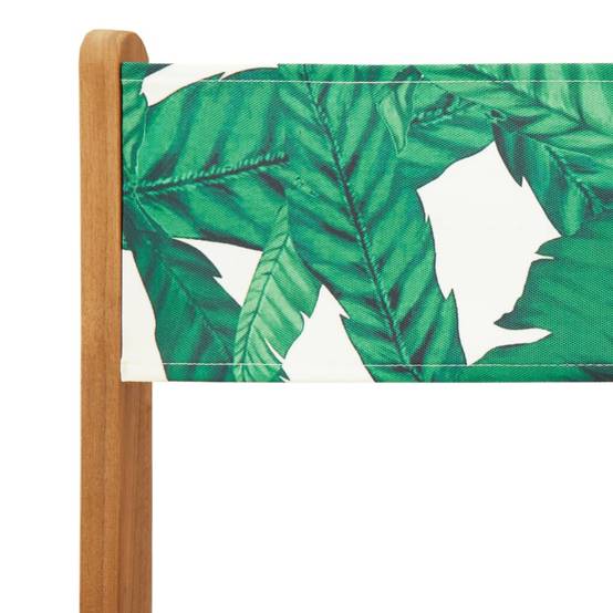 Maison Chic - Lot de 4 Chaise pliante de jardin - Chaises d'extérieur - Chaises de jardin pliables vert tissu et bois massif-JU12477 - Image 9