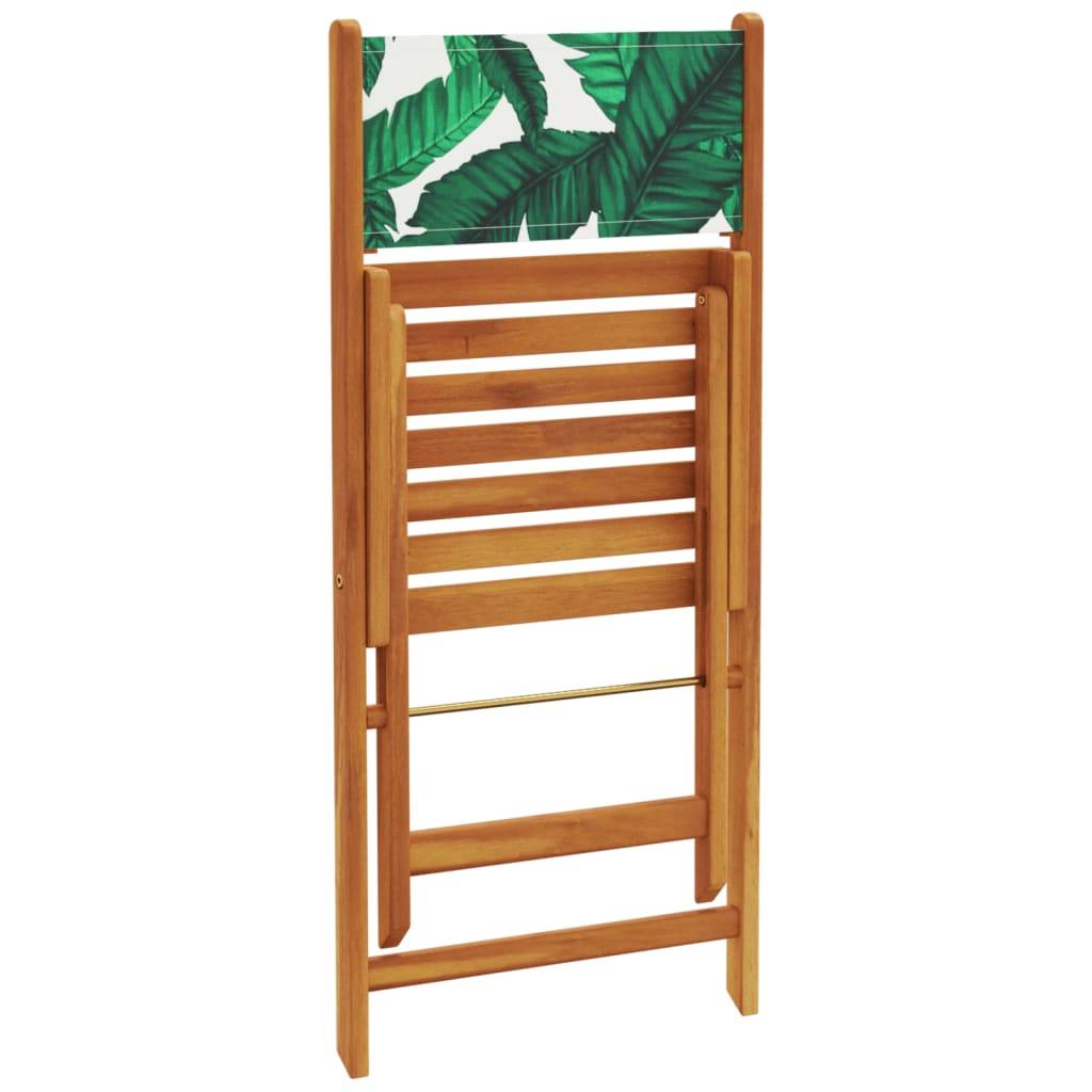 Maison Chic - Lot de 4 Chaise pliante de jardin - Chaises d'extérieur - Chaises de jardin pliables vert tissu et bois massif-JU12477 - Image 7