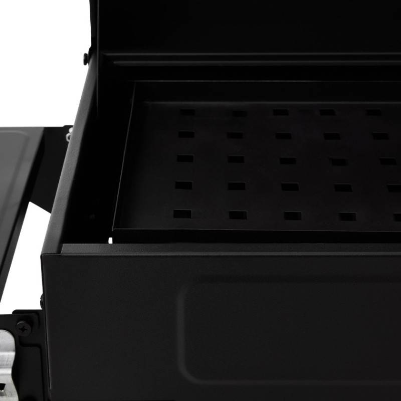 Brasero - Barbecue charbon Malaga - BRASERO - Grille acier chromé 72 x 40,5 cm - Cuve charbon ajustable en hauteur avec manivelle, Noir - Imagen 7