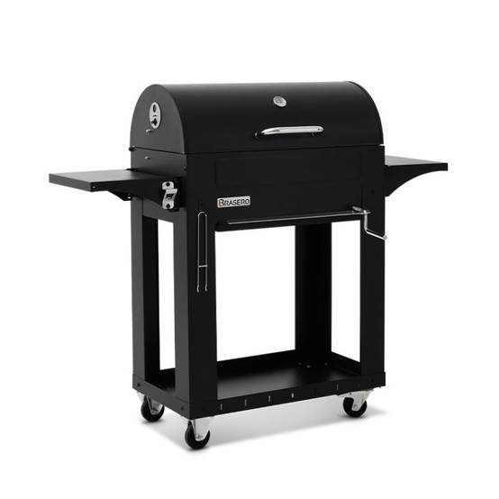 Brasero - Barbecue charbon Malaga - BRASERO - Grille acier chromé 72 x 40,5 cm - Cuve charbon ajustable en hauteur avec manivelle, Noir - Imagen 1