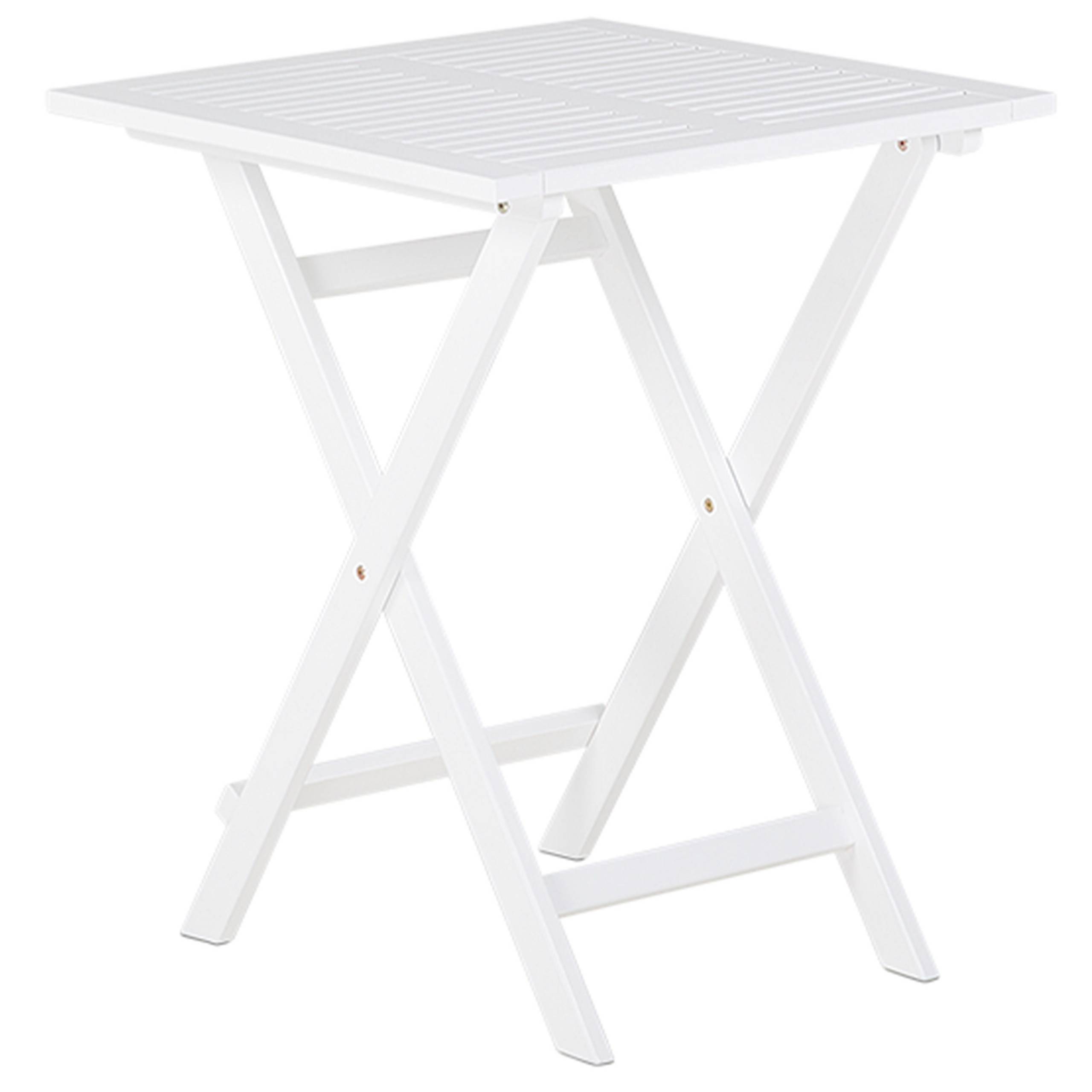Beliani - Set de bistrot, 2 Personnes Acacia Blanc FIJI - Beliani - Imagen 5