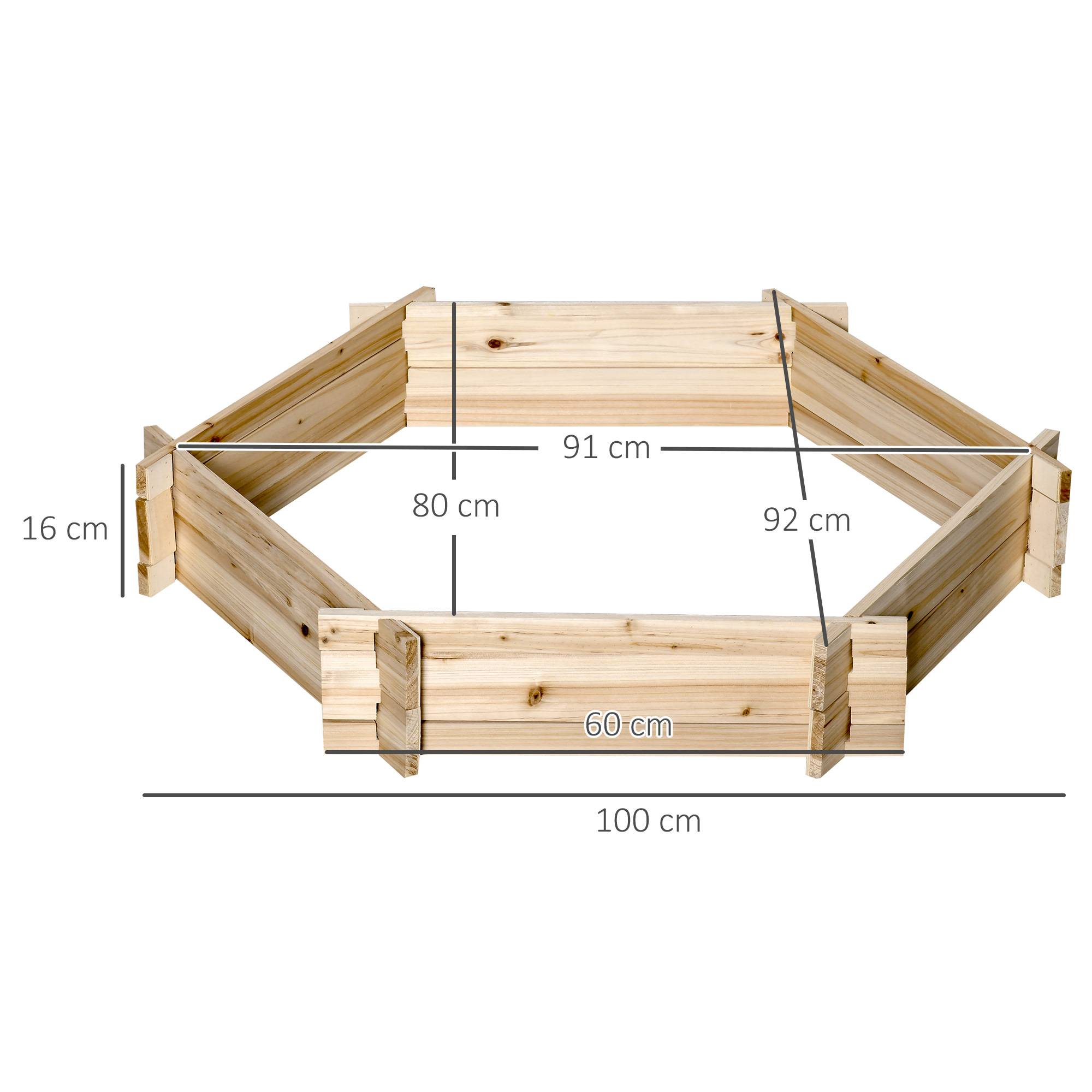 potager sans fond bois structure emboîtable 100x92x16 jardin potager naturel - Image 5