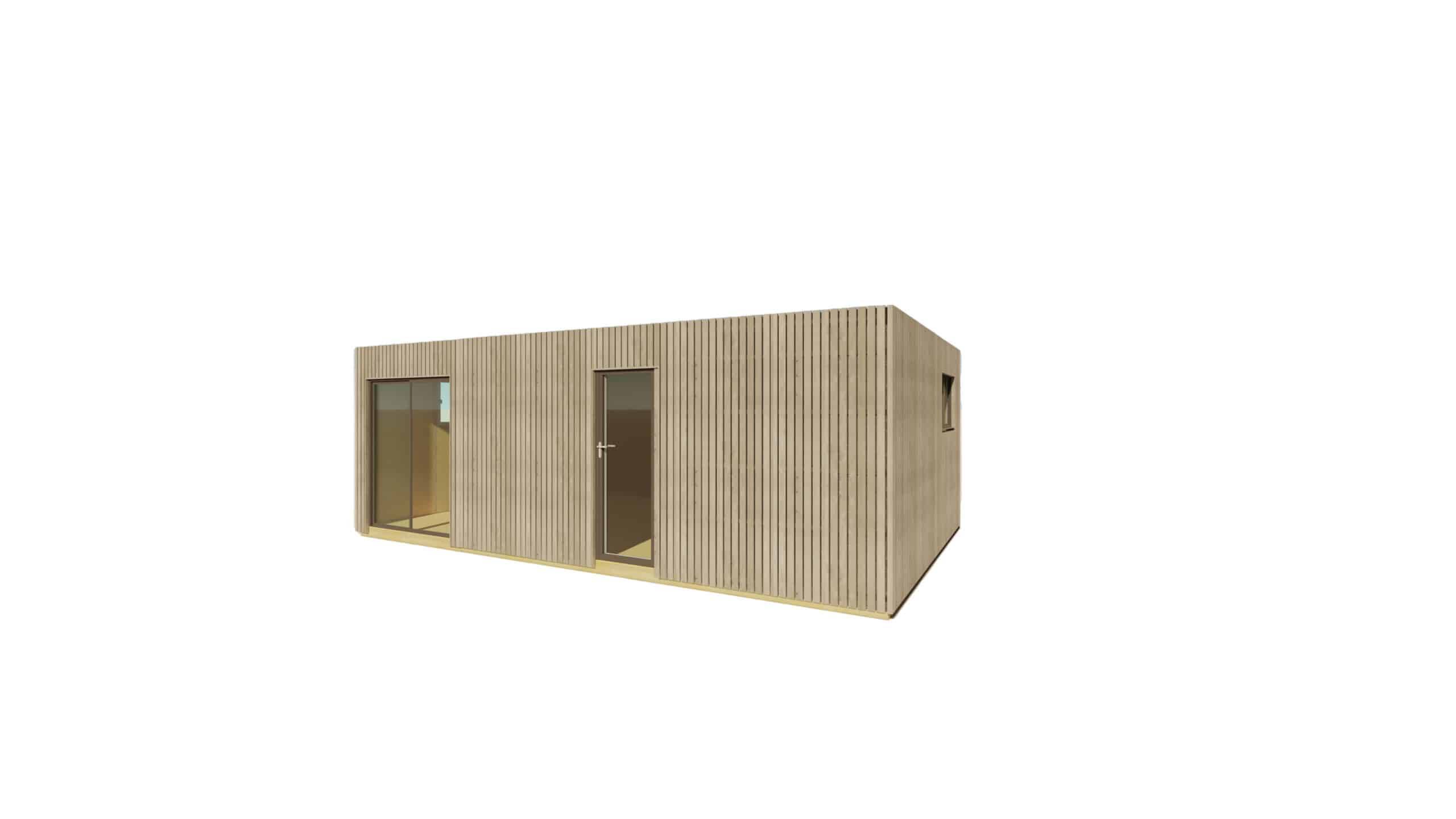 Sans Marque - STUDIO DE JARDIN / 35,8 m2 - 7,75 x 4,62m / Plancher isolé / Bardage Gris / Intérieur OSB / Livraison Gratuite / Studio Français - Imagen 2