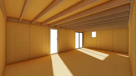Sans Marque - STUDIO DE JARDIN / 35,8 m2 - 7,75 x 4,62m / Plancher isolé / Bardage Gris / Intérieur OSB / Livraison Gratuite / Studio Français - Image 3