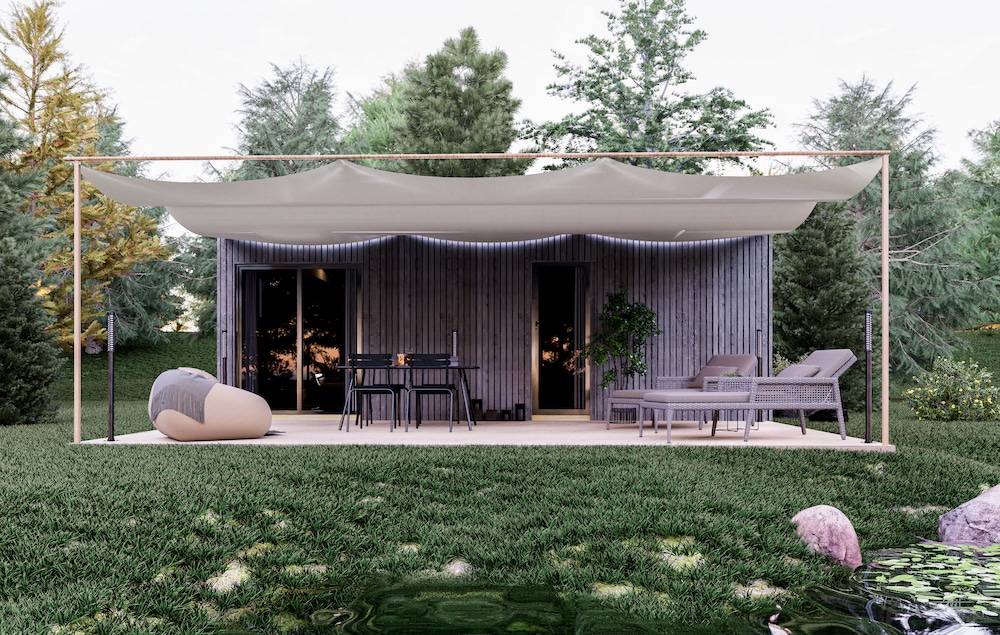 Sans Marque - STUDIO DE JARDIN / 35,8 m2 - 7,75 x 4,62m / Plancher isolé / Bardage Gris / Intérieur OSB / Livraison Gratuite / Studio Français - Imagen 7