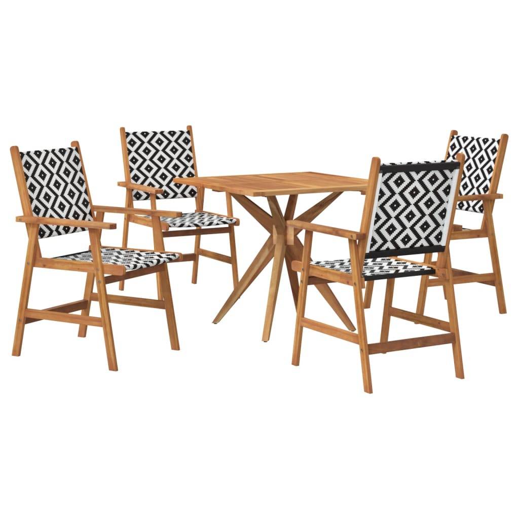 Maison Chic - Ensemble de 5 pcs table de jardin avec chaises - mobilier de jardin Bois d'acacia solide-JU2750 - Image 1