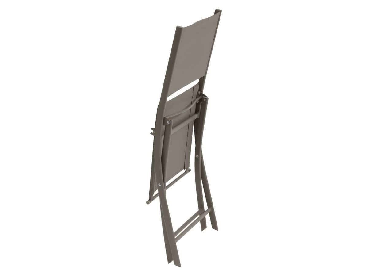 Hesperide - Lot de 4 chaises de jardin pliante métal Modula Café/Noisette - Hesperide - Image 4