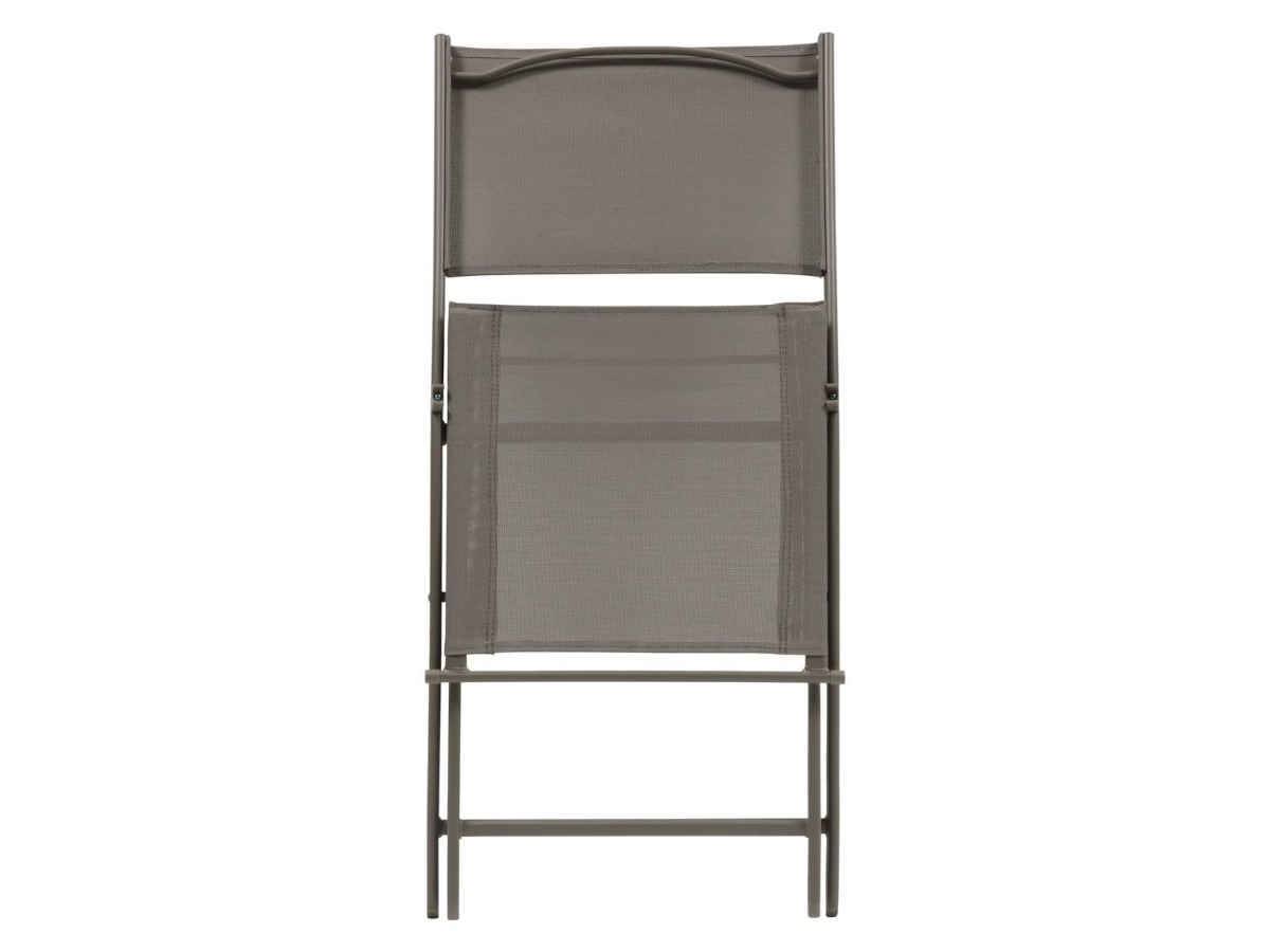 Hesperide - Lot de 4 chaises de jardin pliante métal Modula Café/Noisette - Hesperide - Image 5