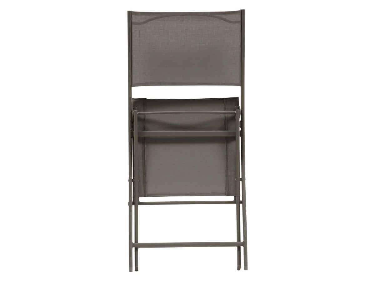 Hesperide - Lot de 4 chaises de jardin pliante métal Modula Café/Noisette - Hesperide - Image 6
