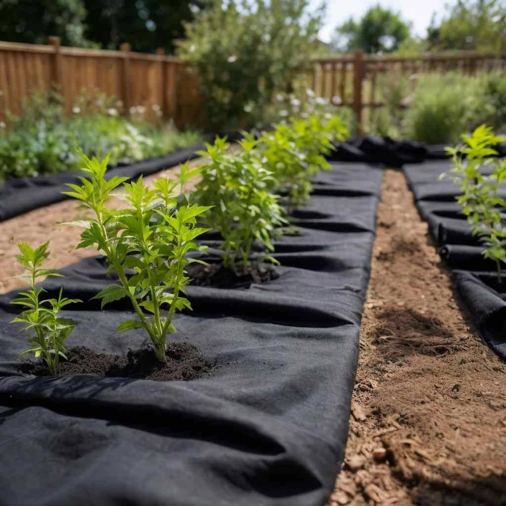 Feutre Géotextile Polyester Jardin Anti-Mauvaises Herbes Grand Rouleau Noir 1x150m - ComfortXL Outdoor Living - Image 1