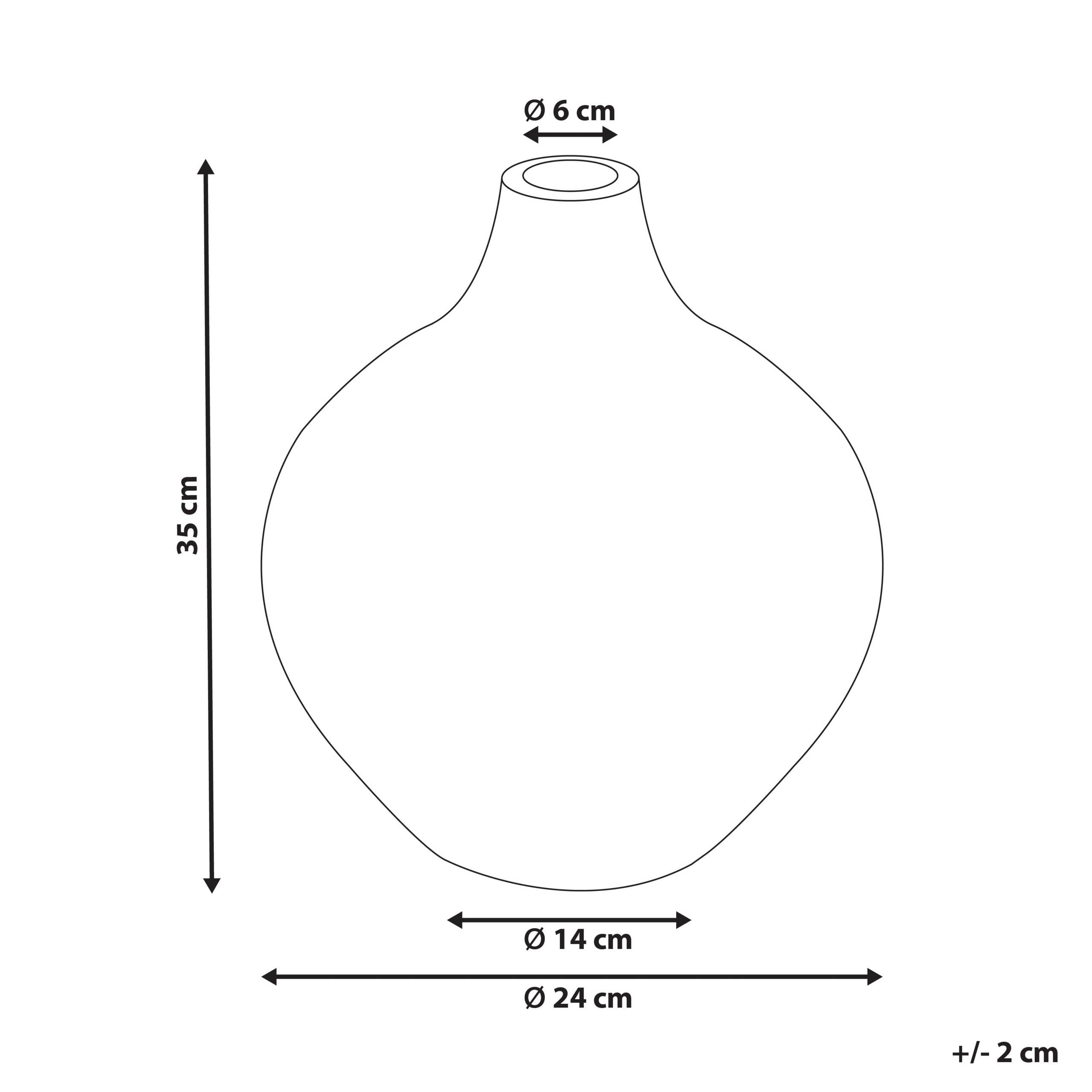 Beliani - Vase décoratif Terre cuite Noir KUALU - 24x24x35- Beliani - Image 3