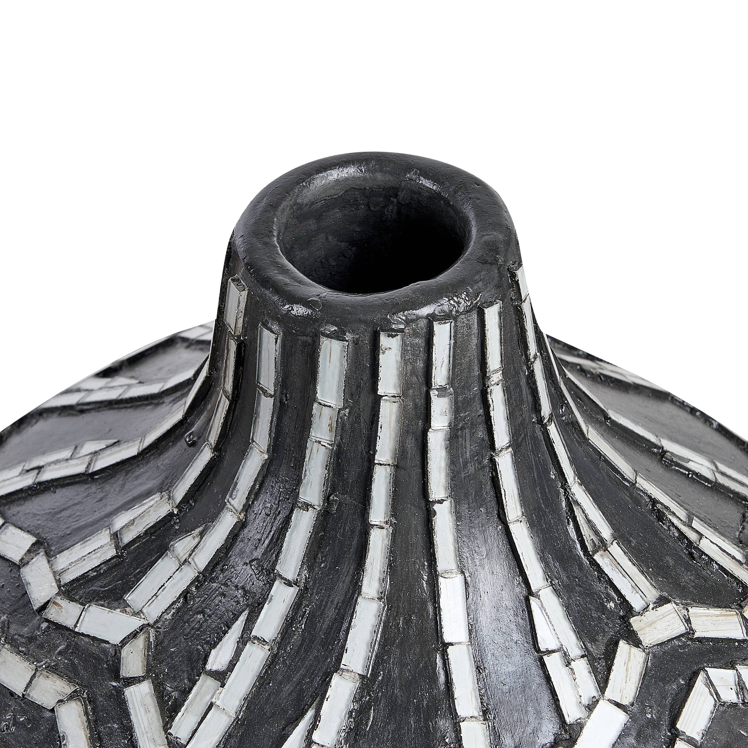 Beliani - Vase décoratif Terre cuite Noir KUALU - 24x24x35- Beliani - Image 5