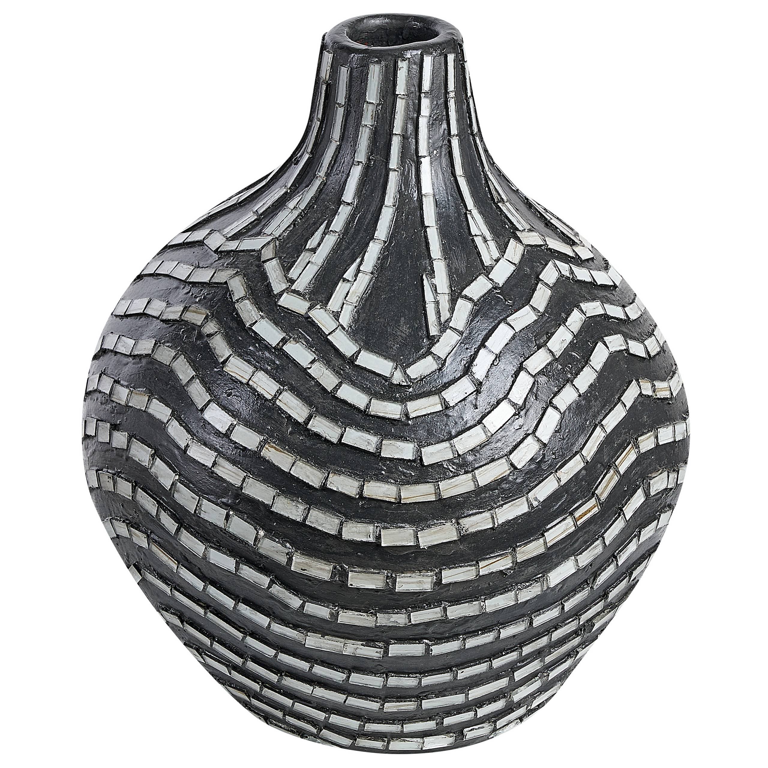 Beliani - Vase décoratif Terre cuite Noir KUALU - 24x24x35- Beliani - Image 2