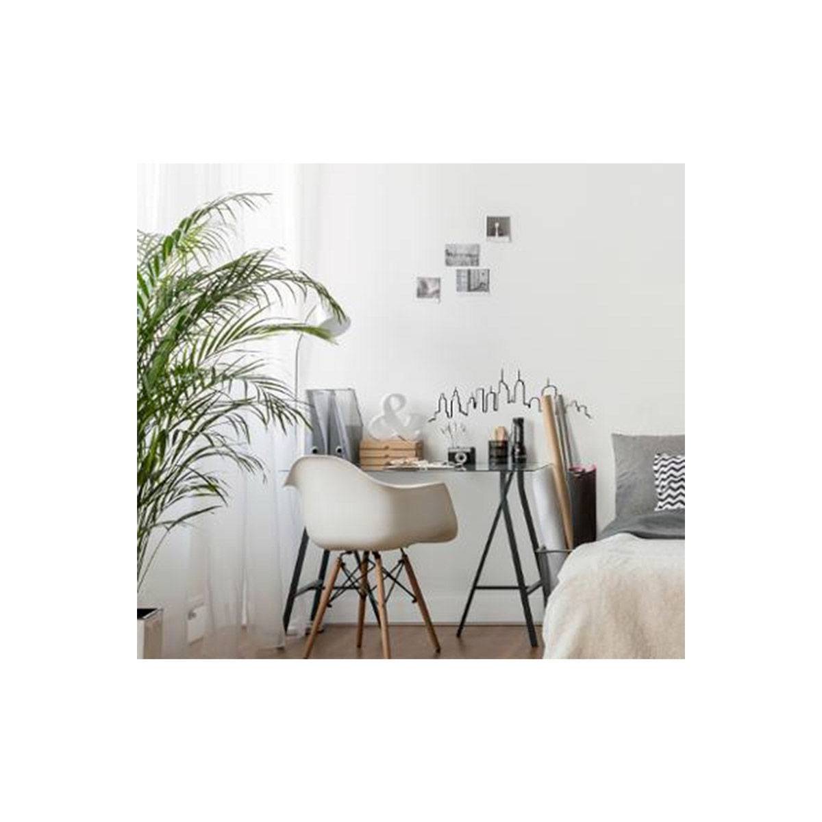 Sticker Plat Déco "Skyline" 50x70cm Noir - Image 2