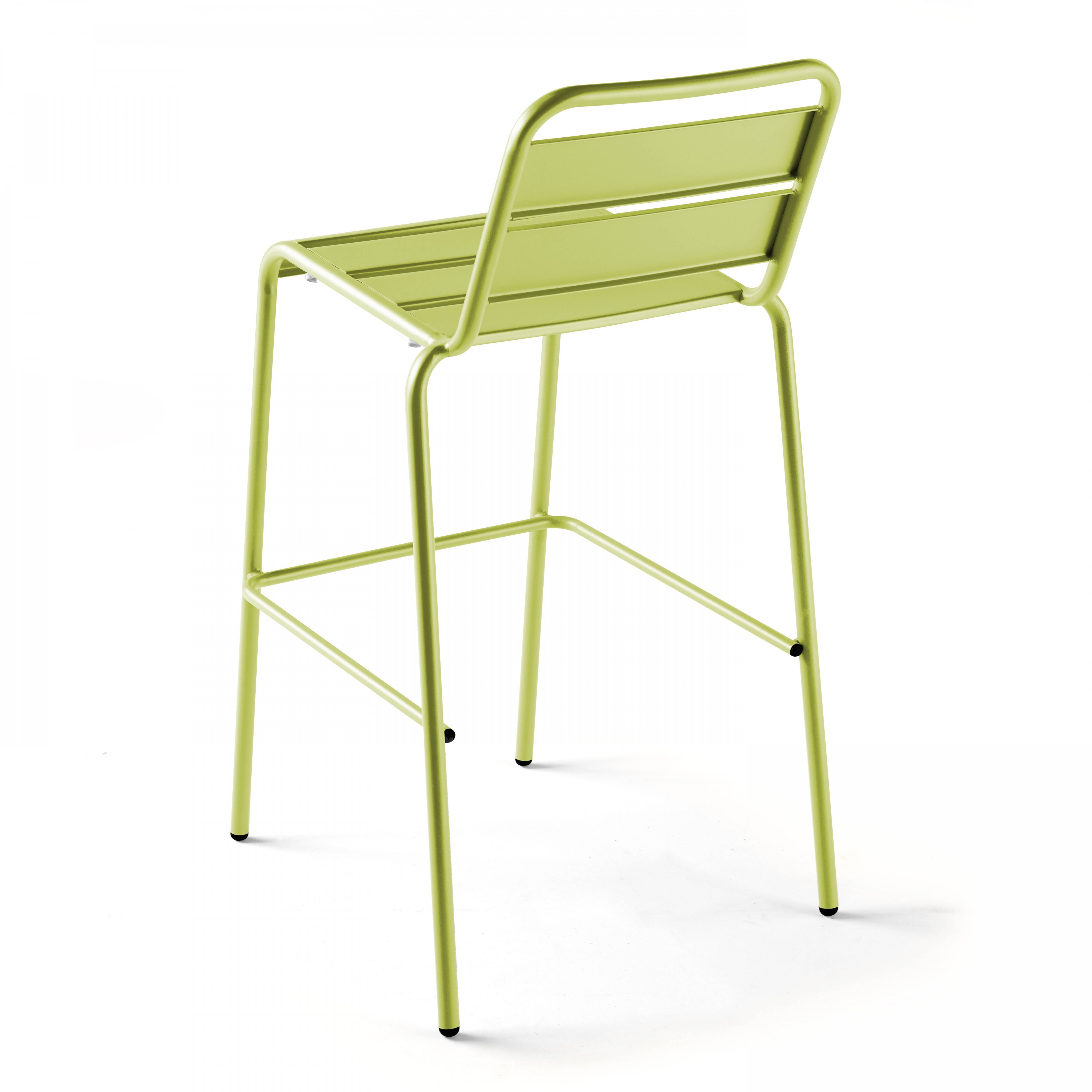 Oviala - Chaise haute de jardin en métal vert  Palavas - Oviala - Imagen 2