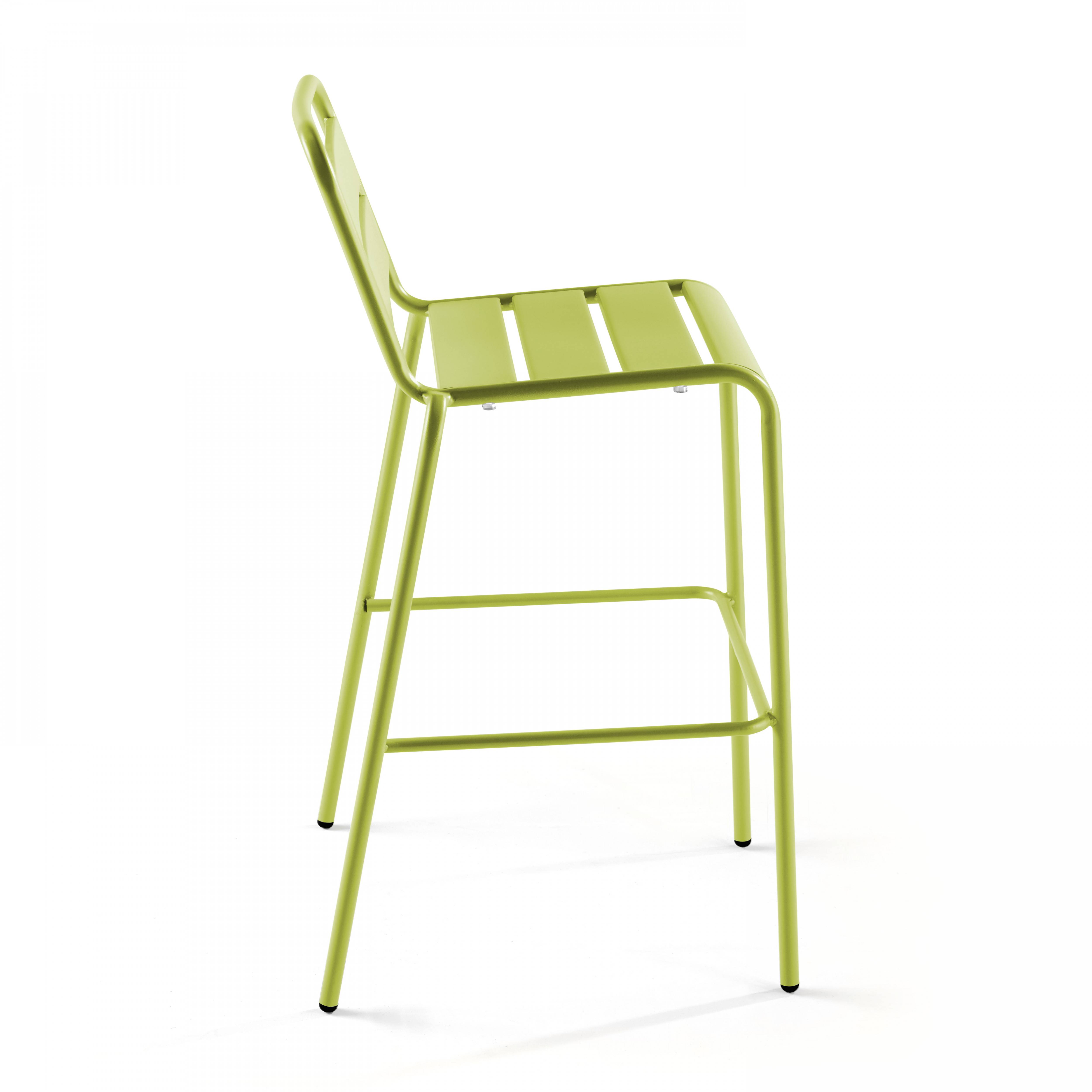 Oviala - Chaise haute de jardin en métal vert Palavas - Oviala - Imagen 4