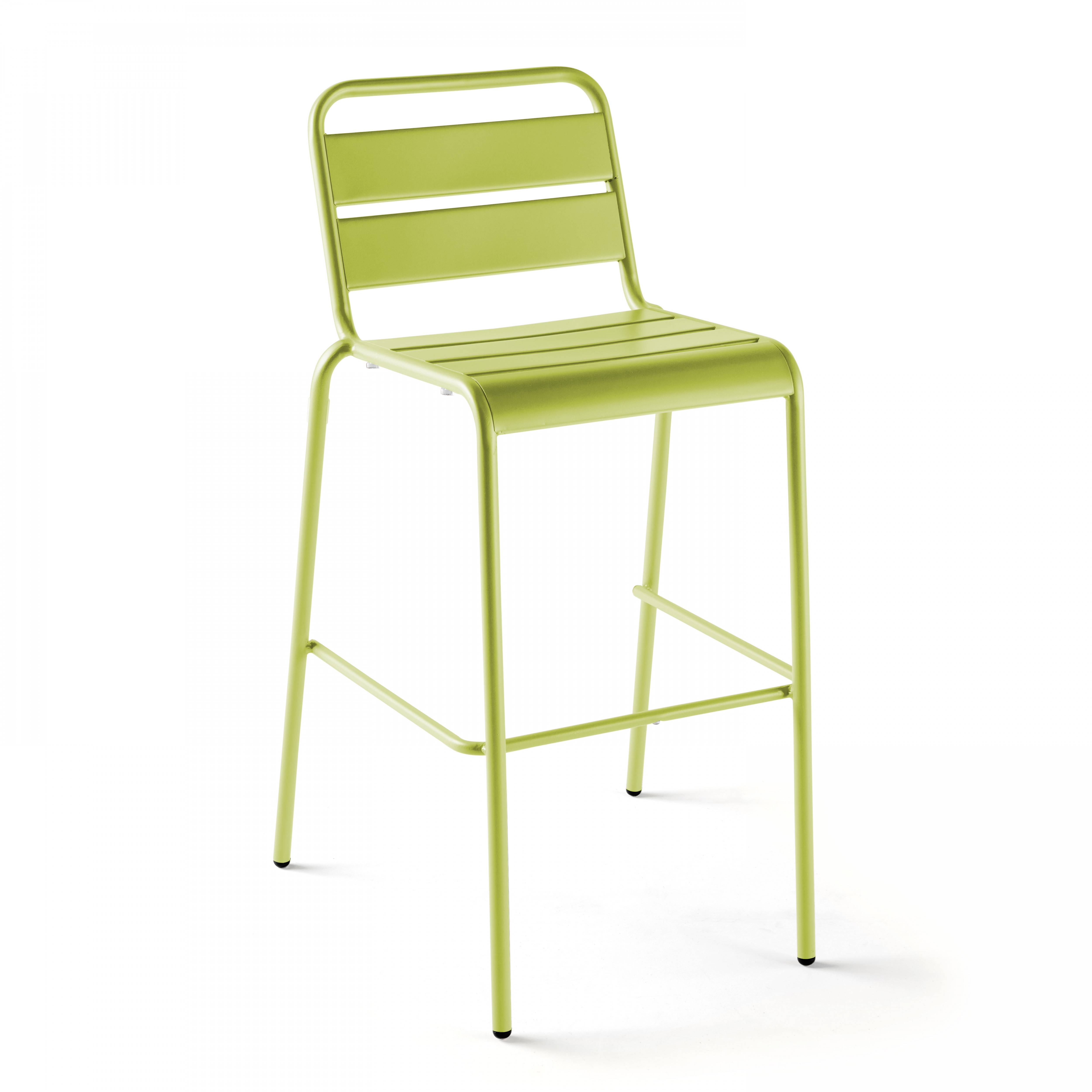Oviala - Chaise haute de jardin en métal vert Palavas - Oviala - Imagen 1