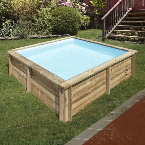 Gré - Piscine en bois traité City L 2 x l 2 m - Image 1