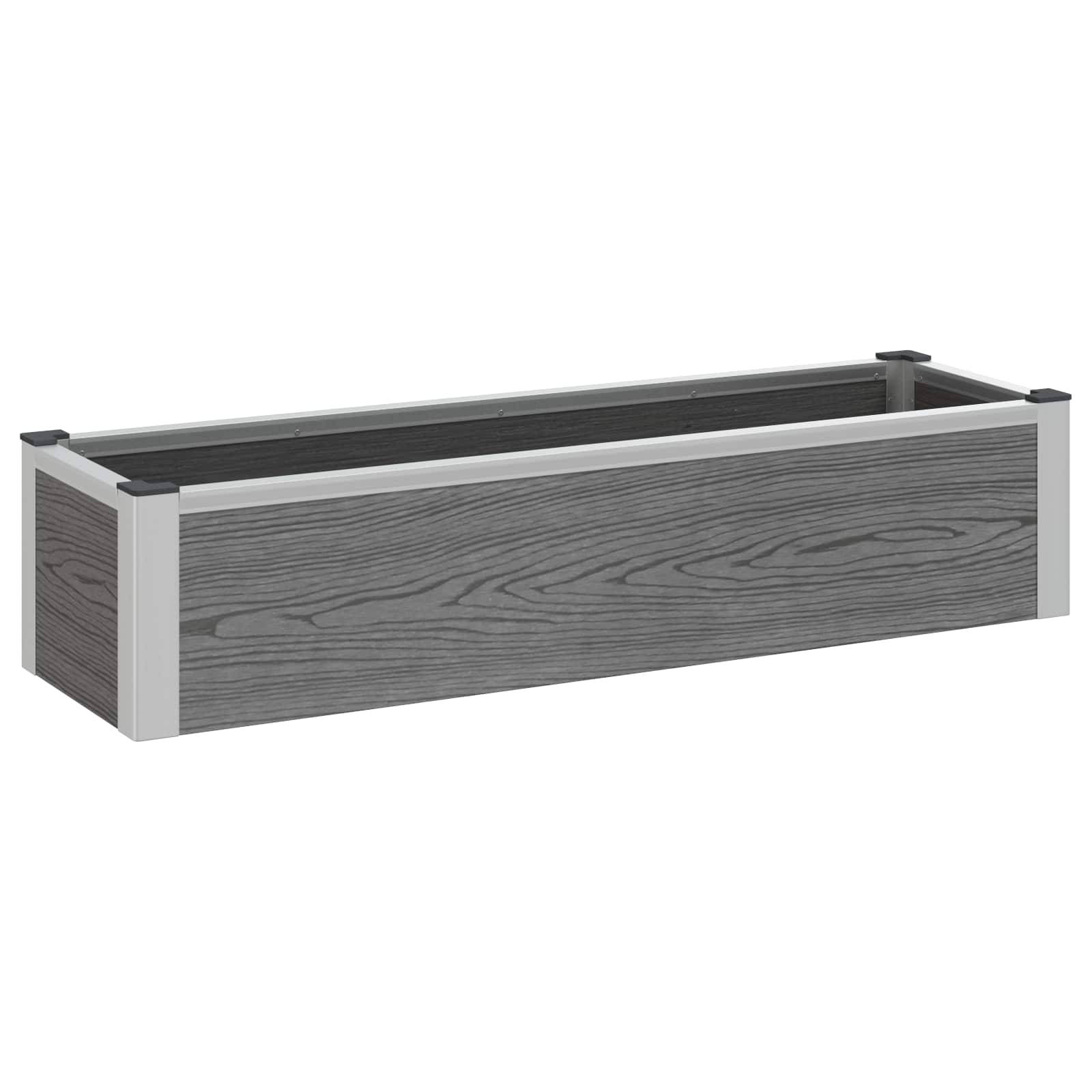 ComfortXL - Bac de Jardin Surélevé WPC Gris pour Extérieur Grille Amovible 100x30cm - ComfortXL Outdoor Living - Image 2