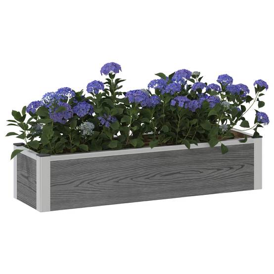 ComfortXL - Bac de Jardin Surélevé WPC Gris pour Extérieur Grille Amovible 100x30cm - ComfortXL Outdoor Living - Image 3