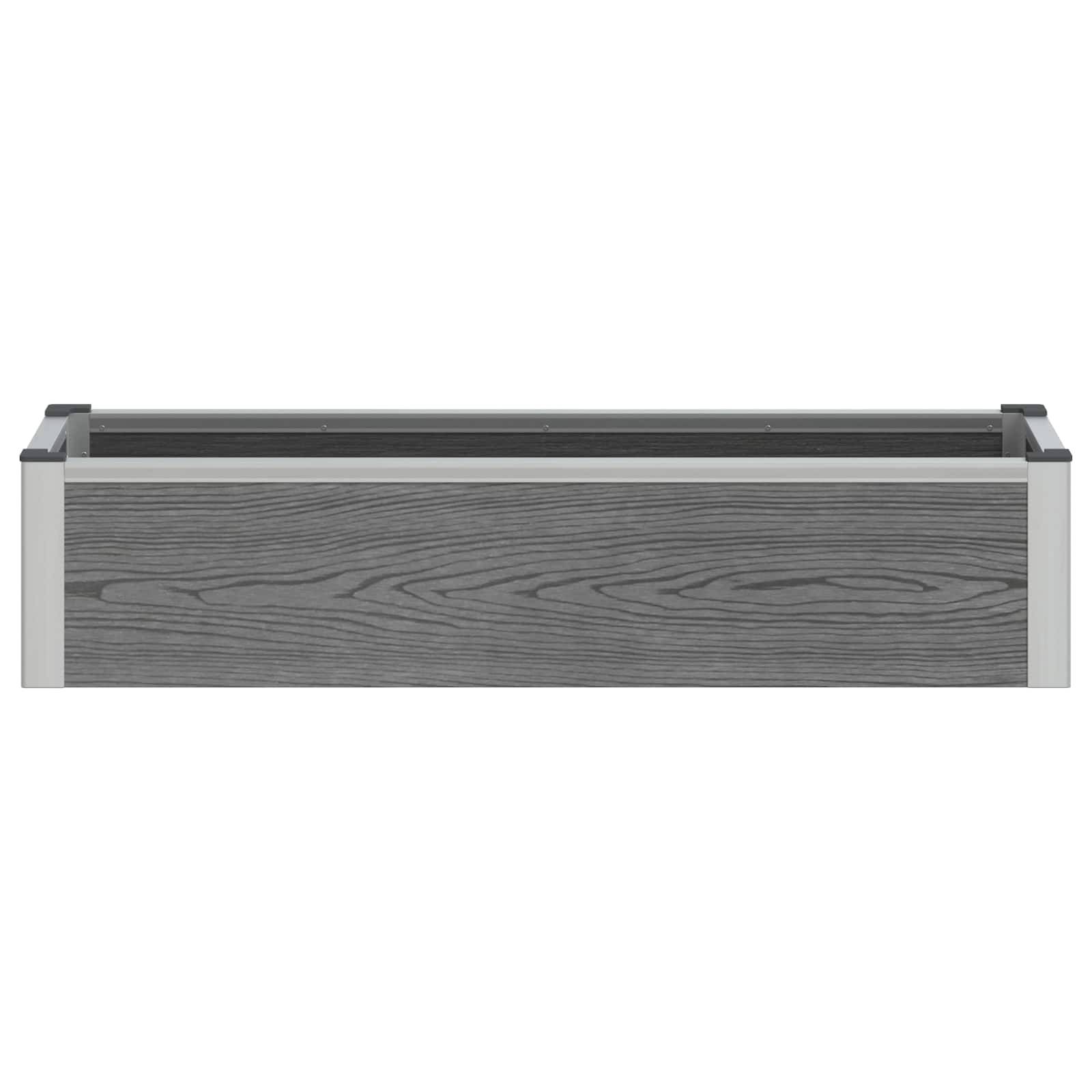 ComfortXL - Bac de Jardin Surélevé WPC Gris pour Extérieur Grille Amovible 100x30cm - ComfortXL Outdoor Living - Image 4
