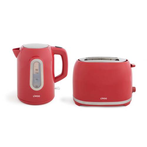Livoo - Set petit déjeuner ELEGANCE rouge - Imagen 1