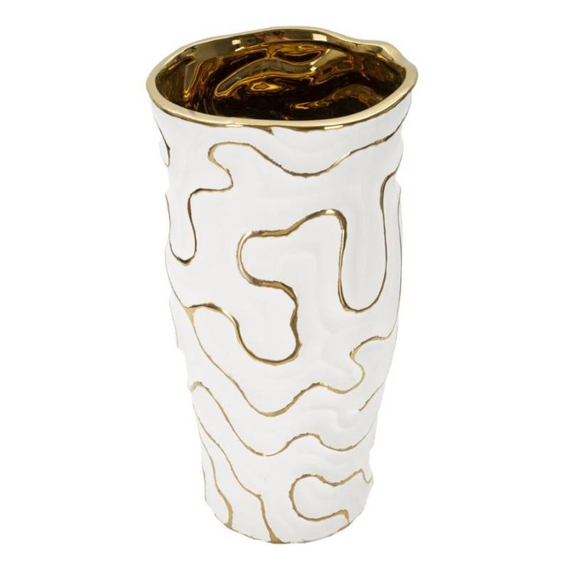Vase en céramique blanche 16x32.5 cm - Mauro Ferretti - Image 2