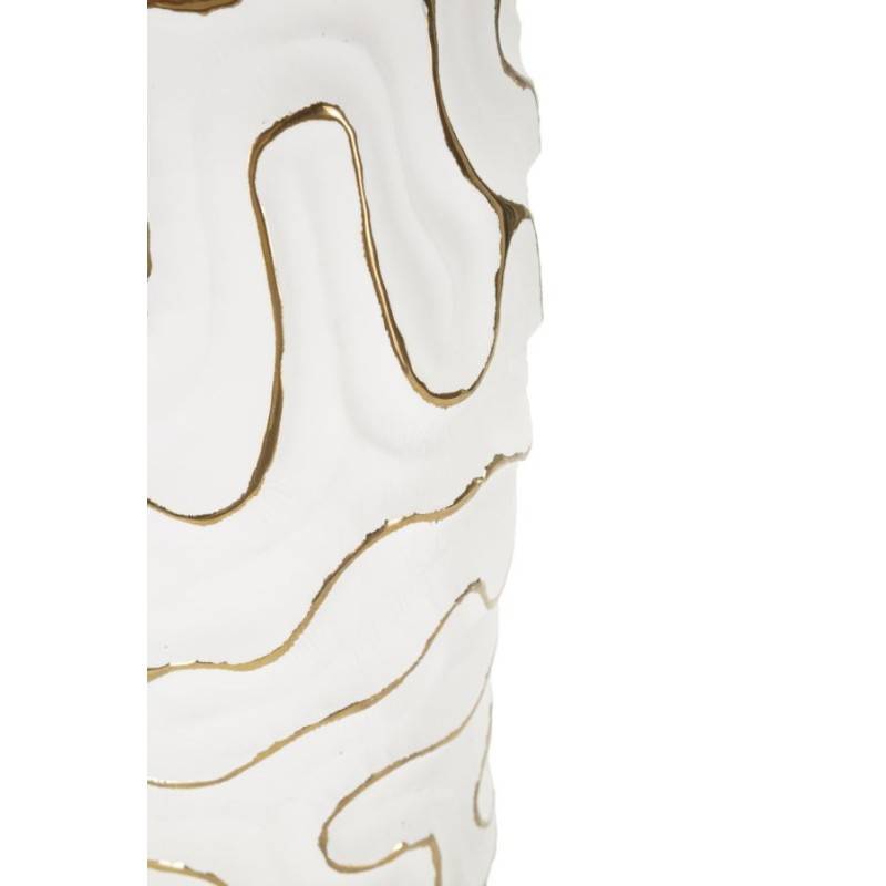 Vase en céramique blanche 16x32.5 cm - Mauro Ferretti - Image 4