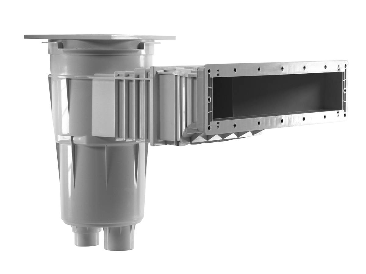 Hayward - Skimmer Hayward Miroir 3139 grande meurtrière - piscine béton/liner Gris clair - Imagen 2