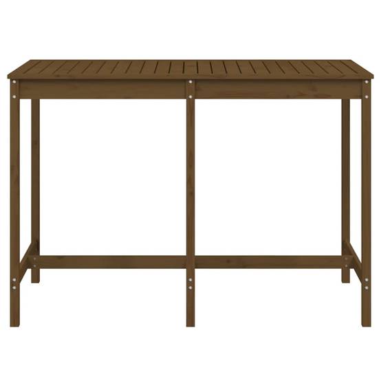Table de jardin bois massif pin marron miel 159,5 x 82,5 x 110 cm - PANGIVO - Image 4
