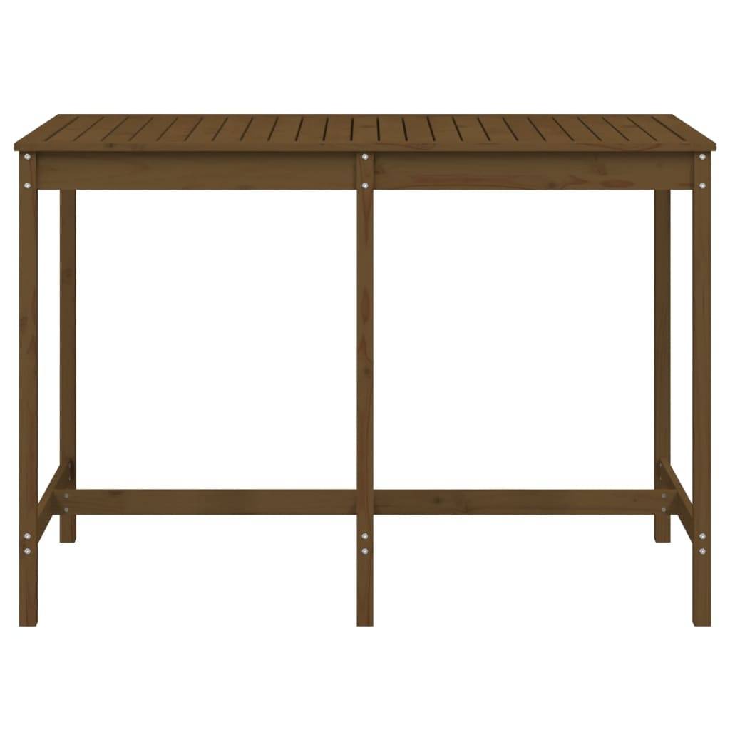 Table de jardin bois massif pin marron miel 159,5 x 82,5 x 110 cm - PANGIVO - Image 4
