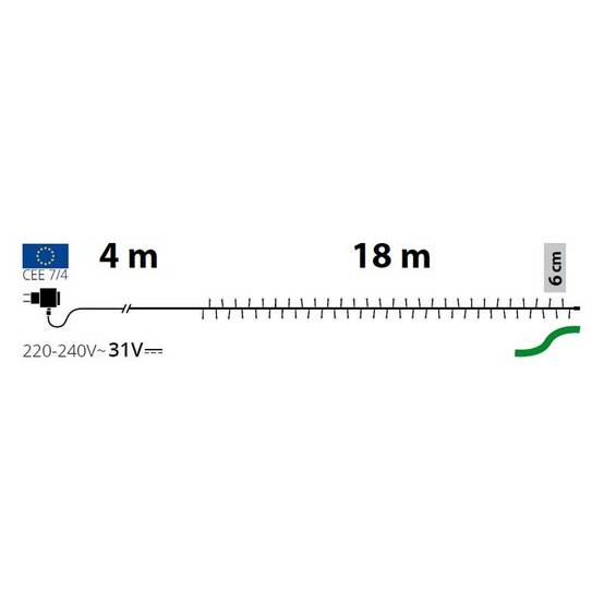 Lotti - Guirlande lumineuse Multi Flash 18M 300 miniLED blanc chaud gold extérieur Lotti - Image 2